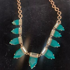 Stella and Dot green and gold necklace